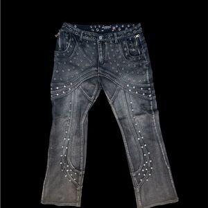 Stylish Black Studded Men's Jeans